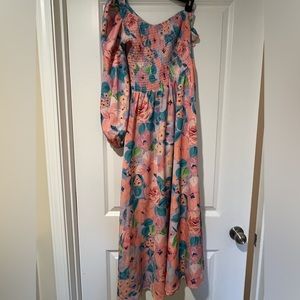 GUC one shoulder maxi dress